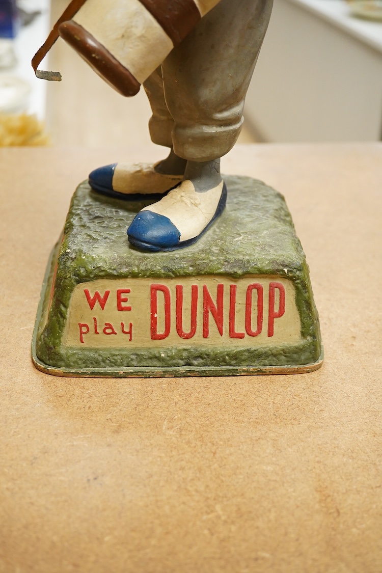 An advertising Dunlop Man composite figure of a golfer, 40cm